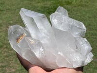 Image 2 of Clear Quartz Points Cluster With Chlorite Inclusions Statement Piece #2543
