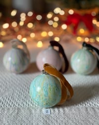 Image 3 of Marbled Ornaments - Mistletoe