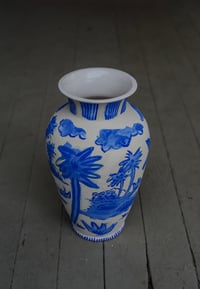 Image 3 of Set of FLA Delft Landscape Vase
