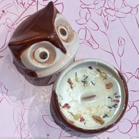 Image of double sided owl candle