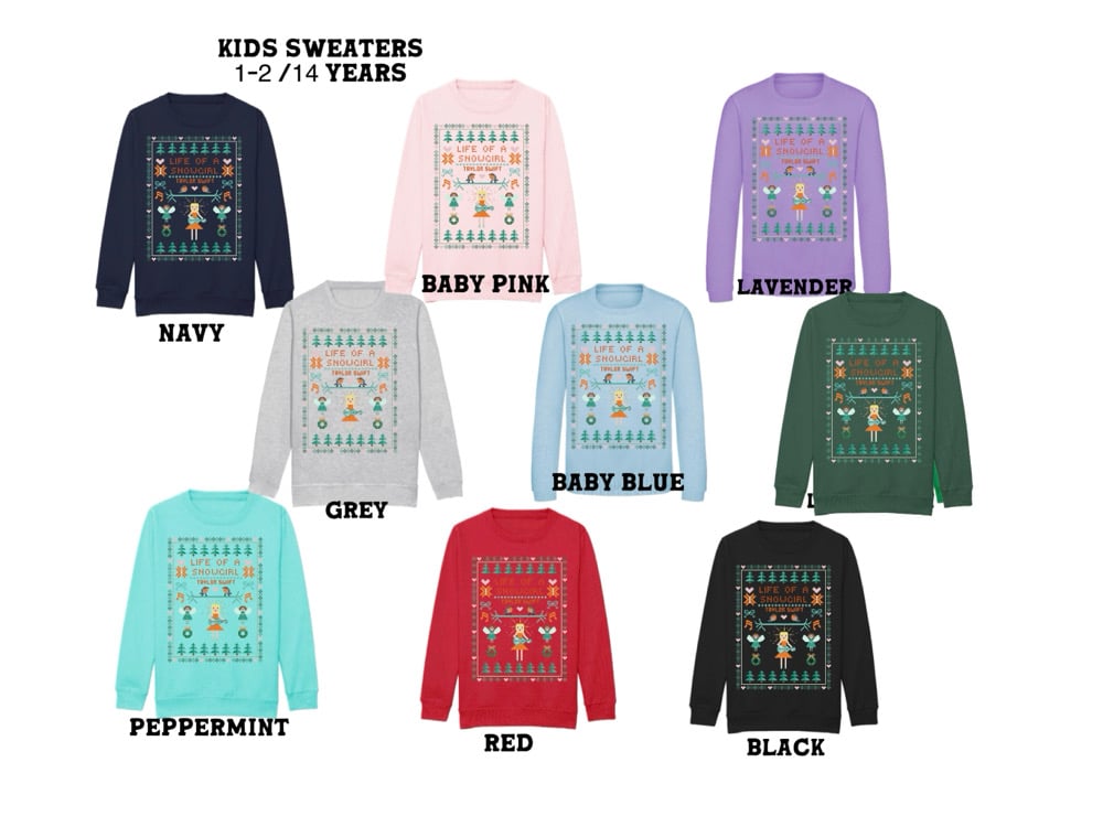 Image of life of a showgirl swiftie tee/sweater children’s version 