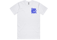 Image 2 of 247 White T-Shirt W/Royal Blue Writing 