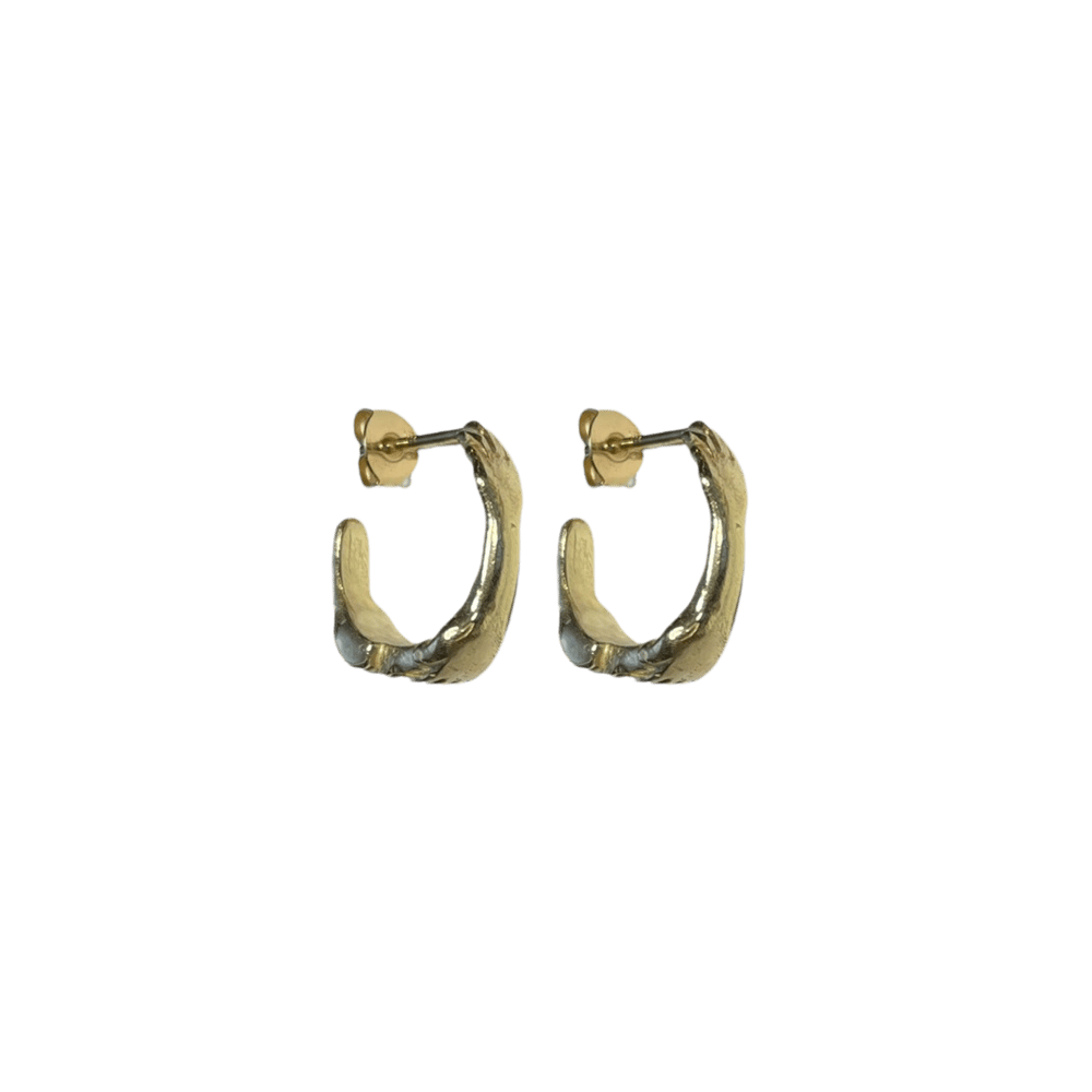 Image of Working hands gold hoops