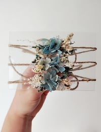 Image 3 of Headband fleur séchées verte