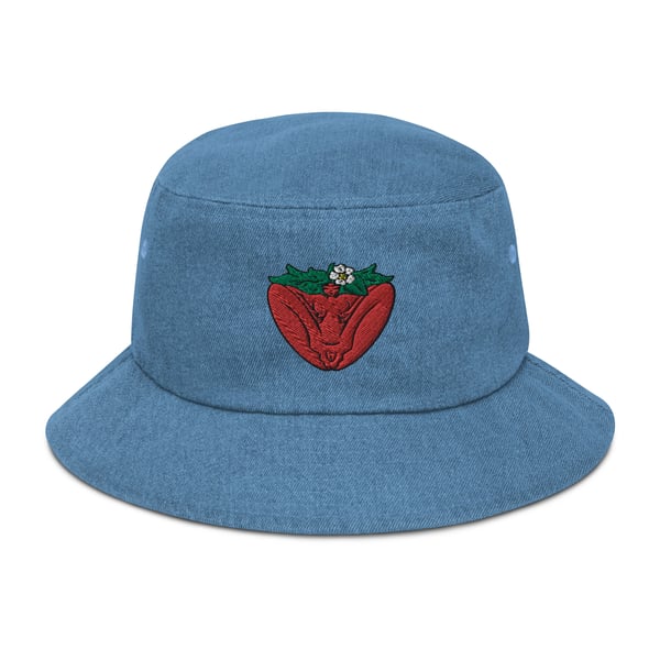 Image of Berry Cute Denim Bucket Hat