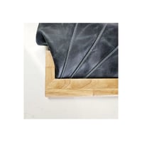 Image 1 of *NEW* Denim Leather & Timber Clutch