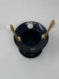 Image 6 of Four hole Black Glaze Toothbrush Holder