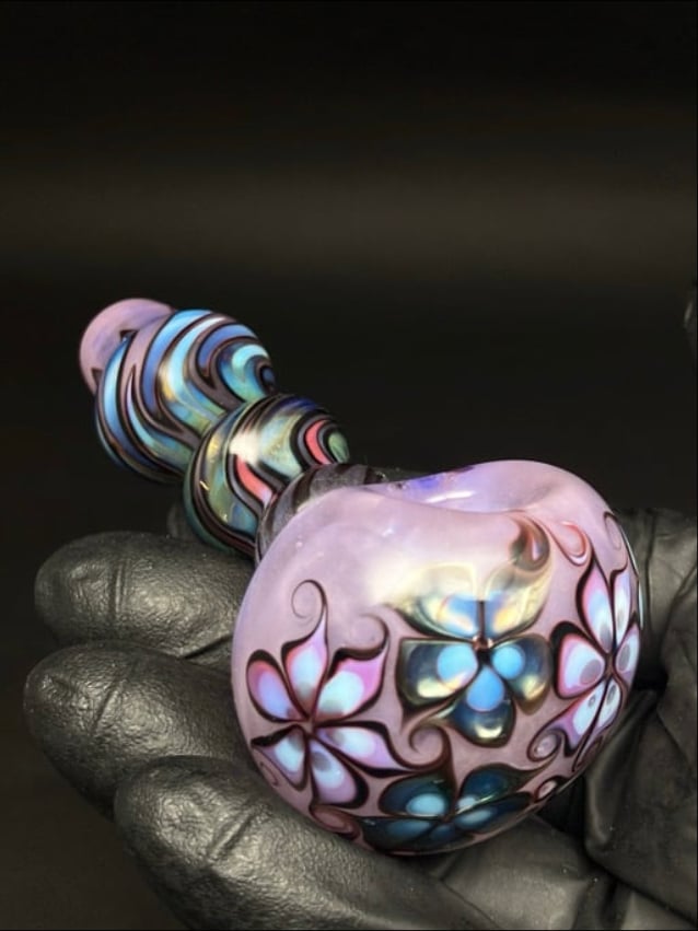 Pink Satin Floral Image 5