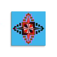 Image 2 of Mayan Temples Mandala, High Resolution Canvas Print with wood backing