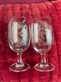 Image 2 of Good Luck Babe Wine Glasses