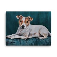 Image 2 of Couch Guarding Jack Russell