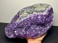 Image 9 of Large Amethyst & Polished Agate Statement Piece #3008