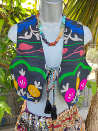 Image 3 of New York Embroidered Waistcoat Top dark grey 6-12