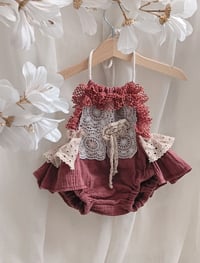 Image 2 of Boho baby girl bloomers for photoshoot |Gaia | age 9-12 months | sitter