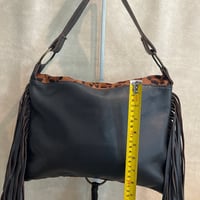 Image 10 of Genuine Leather custom leopard Hyde and LV boho bag 