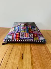 Image 2 of Fabric Zipper Pouch - Vibrant Flowers