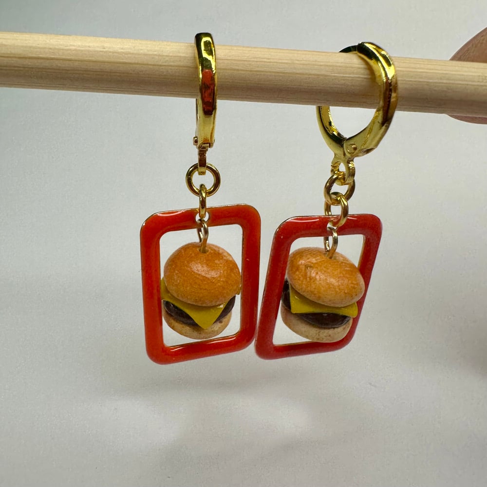 Image of Burger Earrings