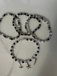 Image 9 of Black White and Silver Trash Panda Set (Bow, Bauble and Stack)