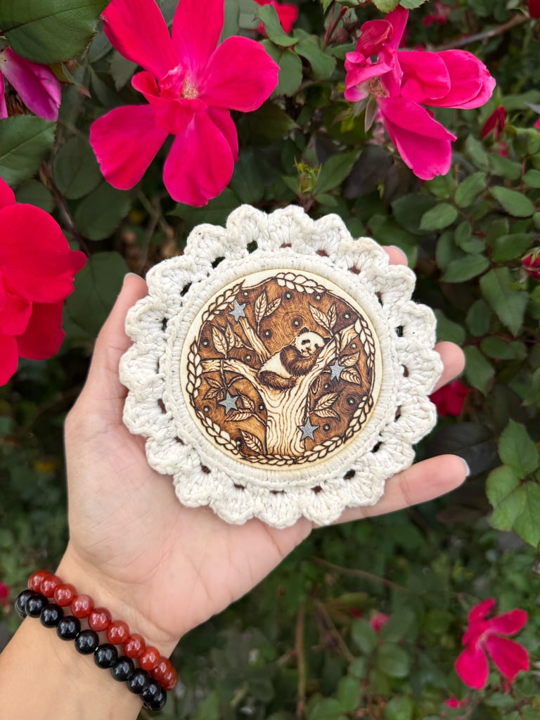 Starry Panda Wood Burning