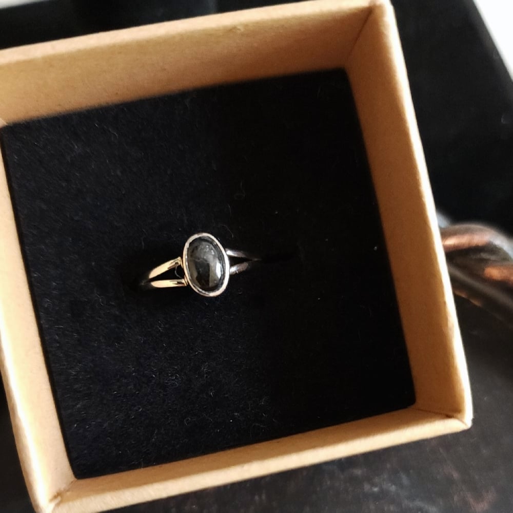 Image of Petite Noir Sparkle Ring in Black Diopside