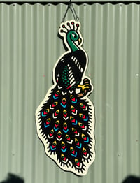Image 1 of Peacock Woodcut