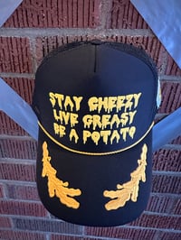 Image 1 of Black & Yellow Motto Trucker
