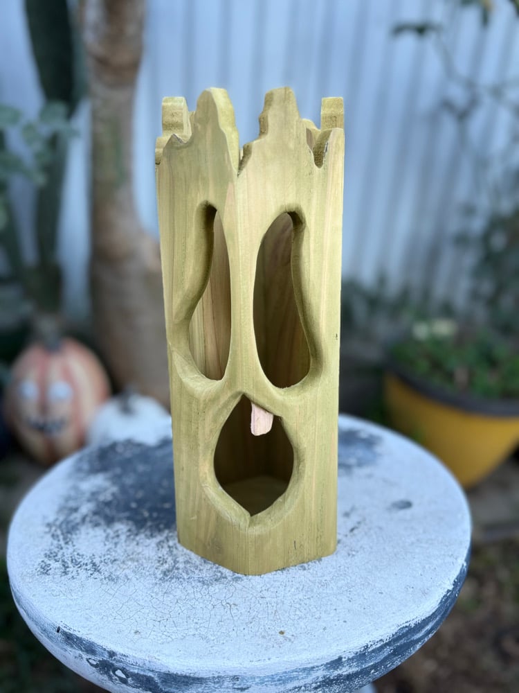 Image of Rustic green Spooky Stump