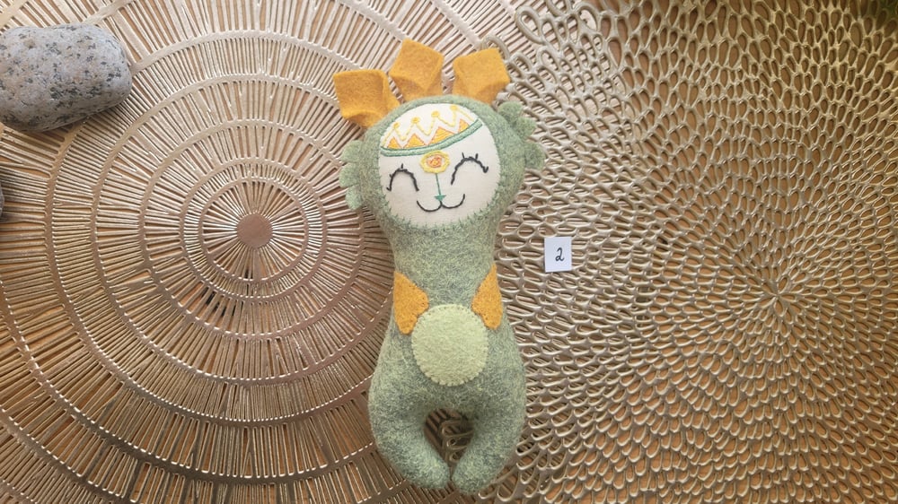 Image of Felt dolls in Green Hues