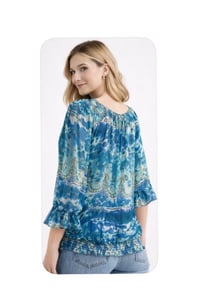 Image 5 of New 1X Marc Bouwer Beaded Collar Top #706*8