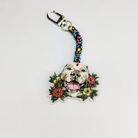 Image 2 of Floral Pittie Purse Charm