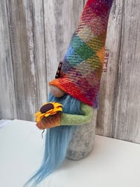 Image 3 of Harris Tweed Wee butterfly Rainbow Gnome