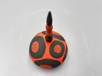 Image 4 of Tall Orange Poppy Jar- Kim Khamo