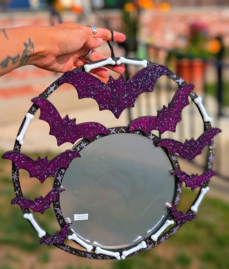 Image of Bats N' Bones Glow-in-the-Dark Mirror