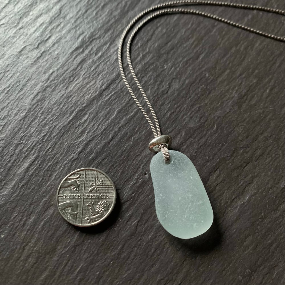 Image of Pale aqua sea glass necklace - Southwold