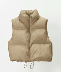 Image 5 of Stand Collar Quilted  Vest