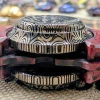 Image 4 of Preorder A New Linkage Button---DOME in Damasteel