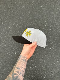 Image 4 of YELLOW BRIM TRI TONE PITTSBURGH PIRATES CUSTOM FITTED CAP