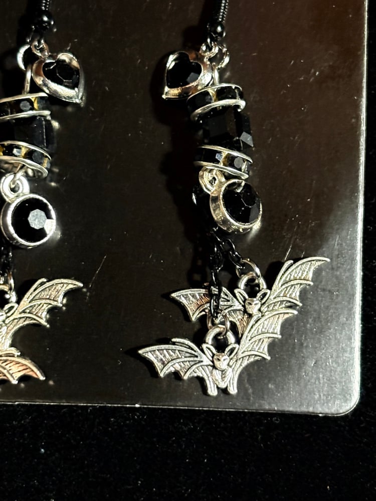 Image of bats dangle earrings 