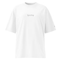 Image 4 of Loverboy White Embroidered - Premium Oversized High Neck Tee