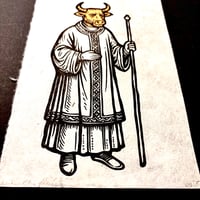 Image 2 of Adoration of the golden Calf VERGOLDET // Kunstdruck