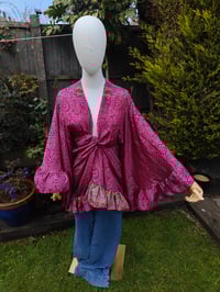 Image 3 of Amara Wrap dress - hot pink
