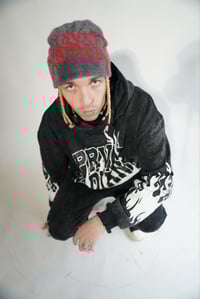 Image 2 of Radiant Mohair Beanie (University Grey/Red)