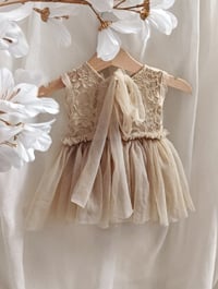 Image 3 of Baby girl photoshoot outfit | Mia | 0-3 months | beige