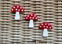 Image 2 of Ceramic Toadstool Brooch