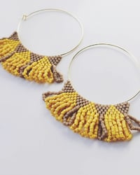 Image 1 of Beaded Fringe Hoops 