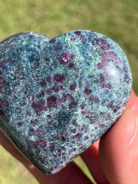 Image 5 of Ruby In Kyanite & Fuchsite Heart Carving | #3015