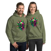 Image 3 of Weed Skull 2 Unisex Hoodie