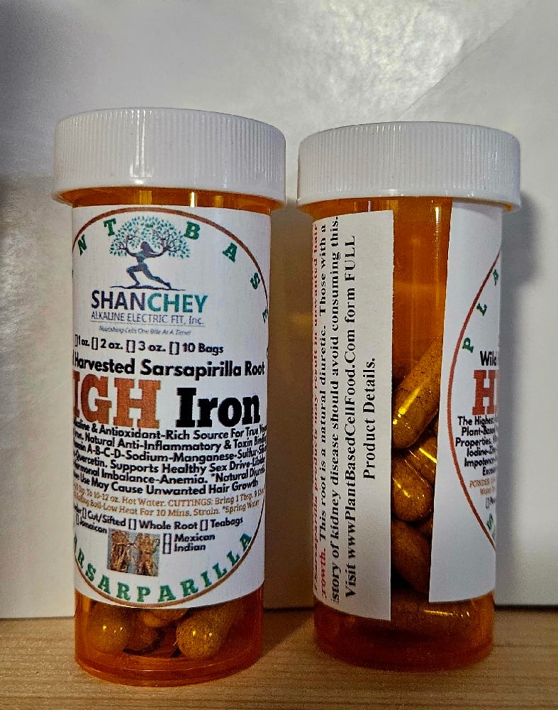 HIGH IRON Wild Jamaican-Mexican-Indian Sarsaparilla Root-Libido-Fertility-Testosterone-Hormones