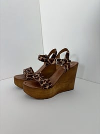 Image 1 of Leopard print platform sandals // 40