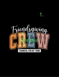 Image 1 of Thanksgiving Dtf Ready to PressTransfers